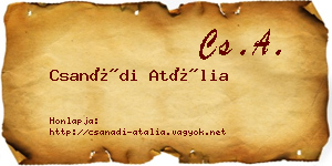 Csanádi Atália névjegykártya